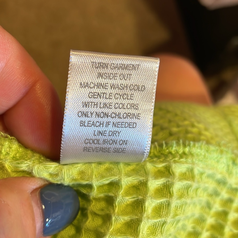 Chartreuse waffle weave vest - Picture 6 of 6